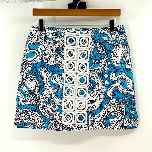 Lilly Pulitzer Women's Marigold Skort - Blue/White - 6 - Picture 1 of 8